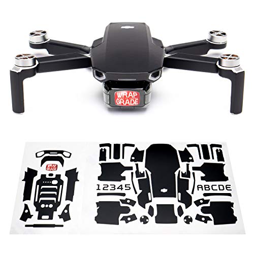 Wrapgrade Skin Sticker Set Kompatibel mit DJI Mini 2 (Stealth Black) von WRAPGRADE