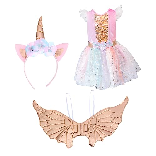 WRITWAA 1 Satz Einhorn Kostüm Cosplay-Zubehör Einhornrock einhorn stirnband Ballett-Tutu-Rock kinderkleider kinderkleidung Cosplay-Kleidung Einhorn-Cosplay-Accessoire Polyester (Polyester) von WRITWAA