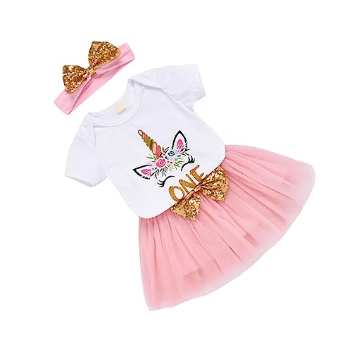 WRITWAA 1 Satz Einhorn-Tutu-Kleid girlmore girl e girl kleidung partytröten party-mitgebsel partyhüte Mädchenröcke Partykostüm Cosplay-Kleidung Geburtstagsoutfit für Mädchen Rosa von WRITWAA