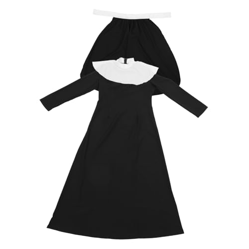 WRITWAA 1 Satz Halloween-Kleidung halloween costume halloween kleidung fasnachtskostüme kostã¼me fã¼r erwachsene karnevalskostüme unikal Nonnenkleidung Halloween-Party-Kostüm Elasthan von WRITWAA