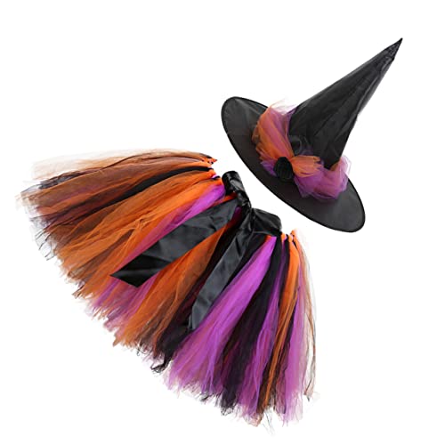 WRITWAA 1 Satz Halloween-hexen-tutu-rock-anzug Kinder Mädchen Kleider Hexenhut Für Kleinkinder Kinder, Die Kleidung Vorführen Kinderkostüm Mädchenkleid Kostüme Für Erwachsene Polyester von WRITWAA