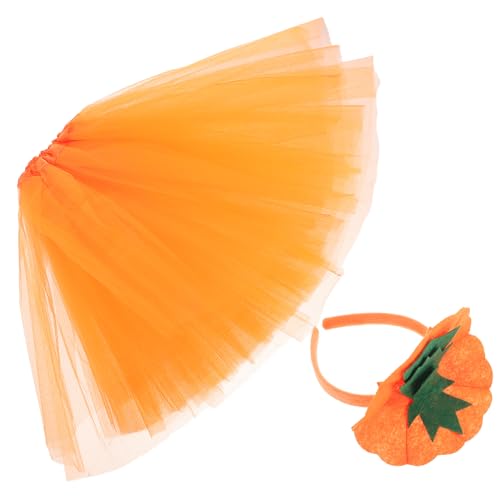 WRITWAA 1 Satz Halloween-kürbis-set Halloween-kostüm-requisiten Kürbis-party-requisiten Partyzubehör Halloween-haarschmuck Für Kinder Kürbis Haarband Kürbis Kostüm Stirnband Orange Vlies von WRITWAA