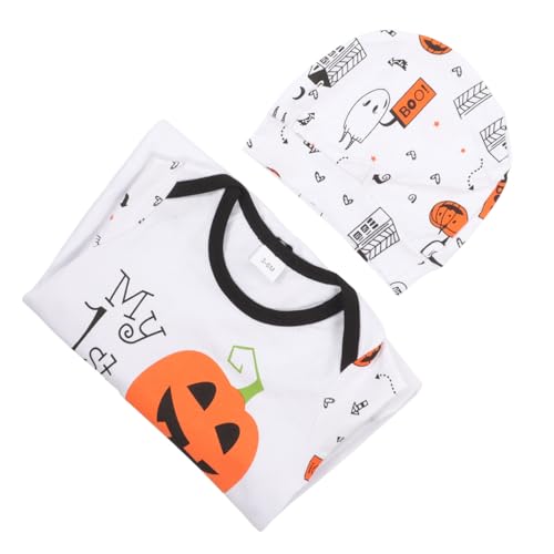 WRITWAA 1 Satz Halloween-spielanzug Babykostüm Junge Babykleidung Halloweenkostüm Halloween-kürbis-kleidung Strampler Kostüm Neugeborenes Halloween-kostüm -outfits Baumwolle von WRITWAA