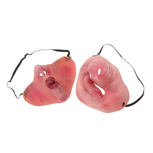 WRITWAA 1 Satz Lustige Maske Kostümnase Halbgesichtsmaskenkostüm Schweinenasenmaske Halloween-masken Für Erwachsene Gruselig Halloween-cosplay- Verkleiden Nase Emulsion von WRITWAA