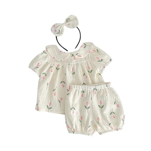 WRITWAA 1 Satz -Strampler Sommerkleidung für Mädchen -Body für Mädchen, ärmellos Sommerkleidung Kurzarm Babykleidung kleider Neugeborene Kleidung Mädchen Baumwolle Beige von WRITWAA