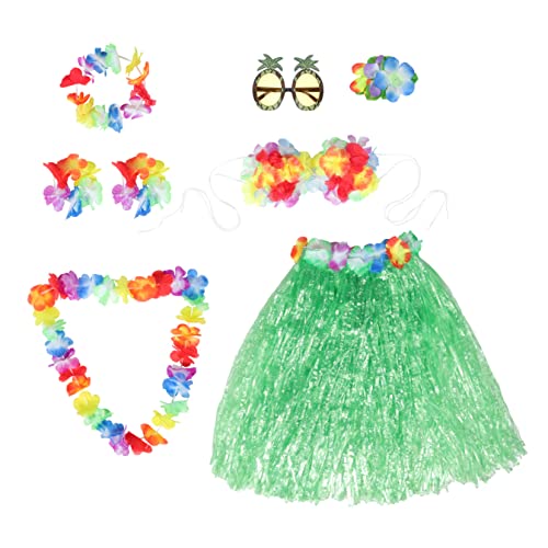 WRITWAA 1 Satz hawaiianischer Hula-Rock mottoparty hawaii Hawaii-Outfit Luau Party Kleidung Hula-Armband hawaii outfit Hawaiischer Rock Bühnenkostüm Rock Hawaii-Kleidungsset Hawaii-Rock pp von WRITWAA