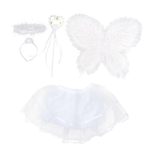 WRITWAA 1 Set Schmetterlingsflügel Set Formelles Kleid Mädchen Outfits Mädchenkleider Kinderkleidung Feenkleid Mädchen Performance Anzug Performance Kleid Cosplay Kostüm von WRITWAA