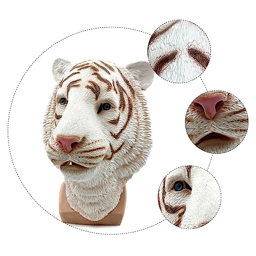 WRITWAA 1 Stk Tiger Maske Halloween-Tierkopf Halloween-Requisiten Rätsel Cosplay-Kostüm Gesicht halloween costume halloween kleidung Partymaske einzigartige Tigerkopfbedeckung Emulsion von WRITWAA