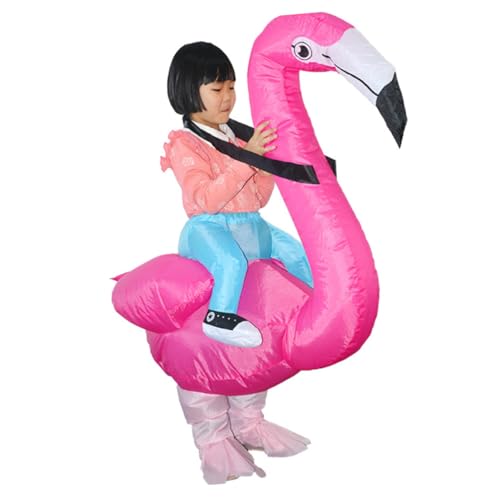 WRITWAA 1 Stück Aufblasbares Partykostüm Flamingo Kostüm Aufblasbare Flamingo Kleidung Party Ausgefallene Kleidung Flamingo Party Outfit von WRITWAA