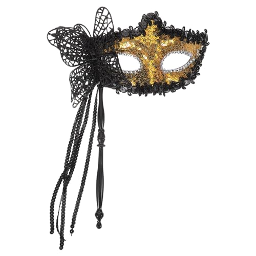 WRITWAA 1 Stück Geheimnisvolle Maskerade-Schmetterlingsmaske Vintage-Pailletten-Geheimnis Mit Stickfor Maske Für Halloween-Kostümzubehör Karneval-Party-Maske Für von WRITWAA