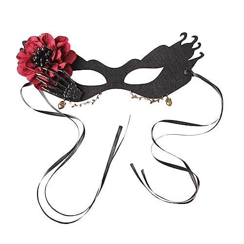 WRITWAA 1 Stück Halb Prom Halloween Frauen Halb Dress Up Maskerade Für Lady Party Party Cosplay Halloween Dekorative Filz von WRITWAA