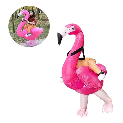 WRITWAA 1Stk Flamingo aufblasbare Kleidung halloween costume halloween kleidung Tierkostüm aufblasen Flamingo-Halloween-Kostüm Schlag aufblasbares Partykostüm schicke Partykleidung Rosa von WRITWAA