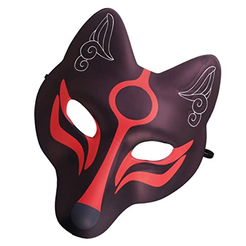 WRITWAA 1Stk Fuchs Maske halloween masken halloweenmaske Verkleidung halloween gesichtsmaske lustige masken Halloween-Cosplay Fuchs Kostümzubehör kreative Maske falsche Tiermaske Eva Black von WRITWAA