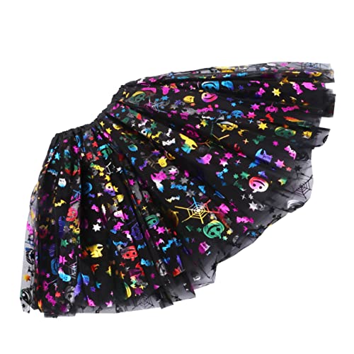 WRITWAA 1Stk Halloween Mesh Tutu Rock Halloween-Cosplay-Kostüm für Mädchen Erwachsenen-Tutu Tüllkleid Halloween costume skirt Halloween outfit skirt Tutu-Rock geschichtetes Tutu Colorful von WRITWAA