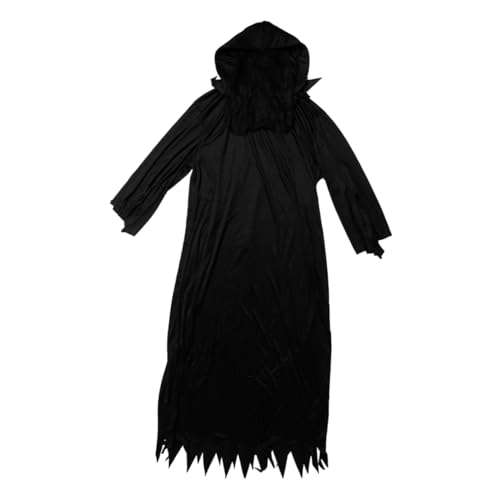 WRITWAA Halloween Schwarzes Abendkleid Kostüme Damen Cosplay Outfit Bequemes Material und Schleier Design von WRITWAA