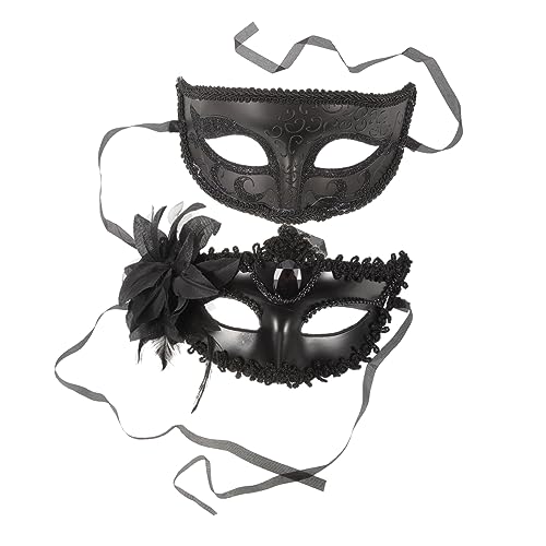 WRITWAA 2-teiliges Maskenset Für Paare Vollgesichtsmasken-set Für Partys Halbgesichtsmasken-set Für Paarkostüme von WRITWAA