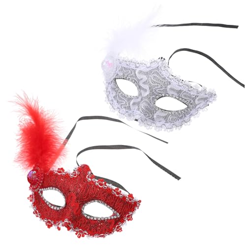 WRITWAA 2St Venezianische Maske Maskerade-Maske für Frauen Kostümmasken Cosplay-Kostüm-Maske Gesicht Outfit halloween masken halloweenmaske Halloween-Maske Maskerade-Party-Maske Plastik von WRITWAA