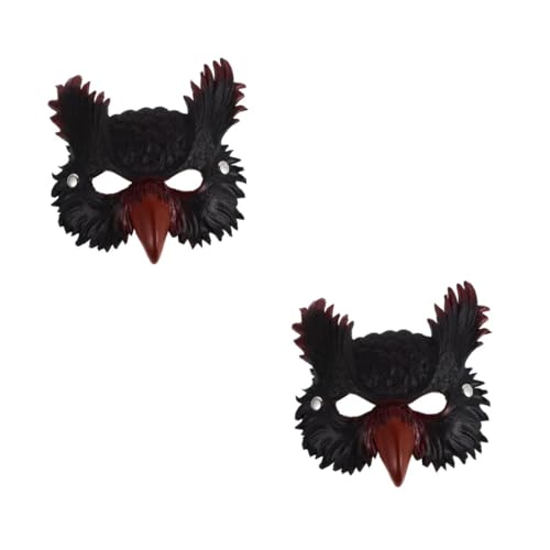 WRITWAA 2st Eulenmaske Abschlussball Masken Halloweenkostüm Retro-masken Geburtstagsparty Liefert Masken Dekorative Masken Unterhaltungsbedarf, Masken Black Plastik von WRITWAA