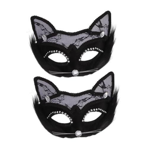 WRITWAA Rollenspiel-maske Katzen-maskenball-maske 2 Stück Für Erwachsene Party Katzen-maskenball-spielzeug von WRITWAA