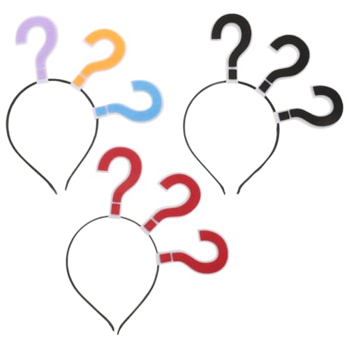 WRITWAA 3 StüCk Lustige Fragezeichen Haarreifen FüR Party Karneval Fasching, Kreative Und Bequeme Kopfbedeckung, Einfach Zu Tragen, Perfekt FüR Verschiedene AnläSse WRITWAA 3 StüCk Lustige Fragezeichen Haarreifen FüR Party Karneval Fasching, Kreative Und Bequeme Kopfbedeckung, Einfach Zu Tragen, Perfekt FüR Verschiedene AnläSse von WRITWAA