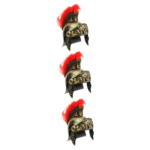 WRITWAA 3 Stück Hut Wikinger Helm Herren Römischer Helm Gladiator Helm Herren Gladiator Kostüm Römisches Kostüm Römischer Soldat Kostüm Römischer Soldat Helm Erwachsene von WRITWAA