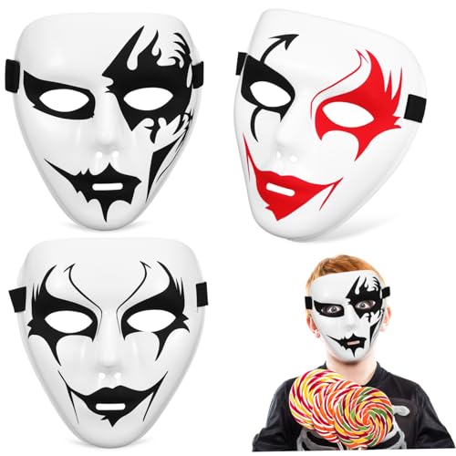 WRITWAA 3St PVC-Maske Hip-Hop-Maske Gruselige Halloween-Maske Papiermasken Geister-Cosplay-Zubehör Kostüme halloween masken halloweenmaske Halloween-Dekoration Halloween-Party-Maskendekor von WRITWAA