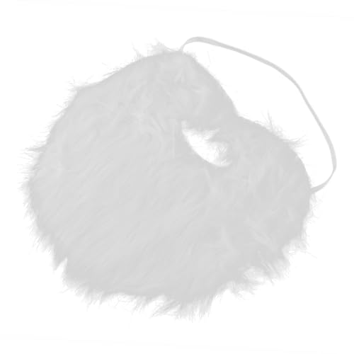 WRITWAA 3St falscher Bart Fake Beard Fake Schnurrbart weihachtsdeko Weihnachtsbart für Kinder falscher weihnachtsbart echte Weihnachtsbärte Ball verkleiden Maskerade Kleid Bart Nylon Weiß von WRITWAA