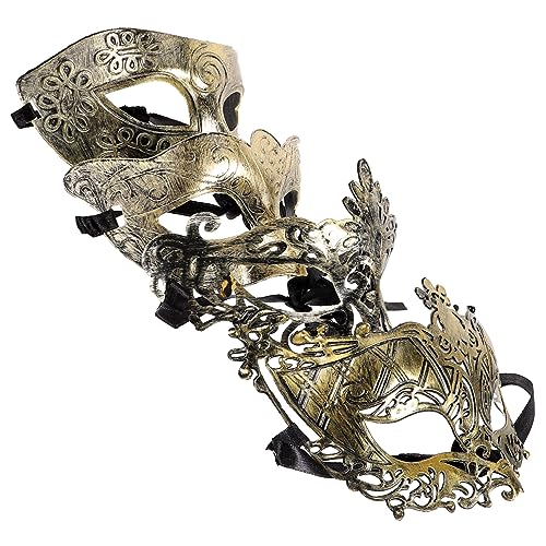 WRITWAA 4 Stück Halloween-Maske Maskerade für funkeln Maskerademaske für Männer Kunstmaske Prinz Maskerade Maske halloween masken halloweenmaske fox mask Cosplay-Maske Party-Maske Plastik von WRITWAA