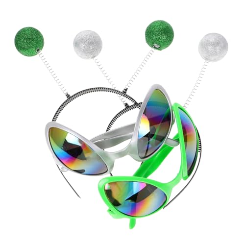 WRITWAA 4 Stück Weihnachtsfeier Alien Brille Alien Stirnband Halloween Alien Ankleide Festival Alien Rave Alien Kostüm Gastgeschenke Zubehör Alien Kostüm Stirnband Haarband Hat WRITWAA 4 Stück Weihnachtsfeier Alien Brille Alien Stirnband Halloween Alien Ankleide Festival Alien Rave Alien Kostüm Gastgeschenke Zubehör Alien Kostüm Stirnband Haarband Hat von WRITWAA