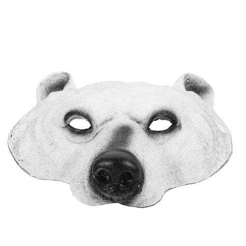 WRITWAA 5 Stück Bärenmaske Tiermaske Halloween-Maske Weiß Realistische Masken Cosplay-Maske Für Halloween Weihnachten Kostümparty Kostüm von WRITWAA