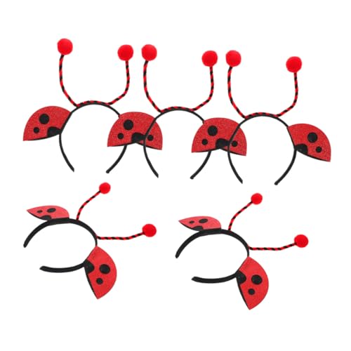 WRITWAA 5 Stück Teiliges Marienkäfer Haarband mit Kleinen Roten Antennen Leichtes und Bequemes Stirnband für Frauen und Detailreiche Accessoires für Party Karneval und Fasching WRITWAA 5 Stück Teiliges Marienkäfer Haarband mit Kleinen Roten Antennen Leichtes und Bequemes Stirnband für Frauen und Detailreiche Accessoires für Party Karneval und Fasching von WRITWAA