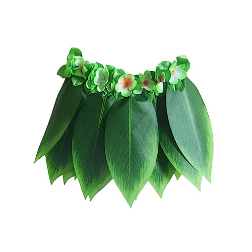 WRITWAA 5St grüner Grasrock Hula-Rock mit grüner Hawaii-Outfits Luau Partyrock igelkostümkinder hawaii outfit Hawaii-Accessoires Hawaii Kostümset hawaiianischer Blattrock Luau-Kostüm von WRITWAA