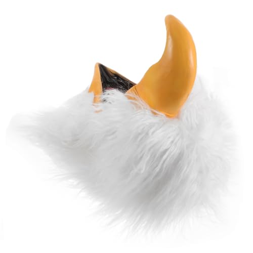 WRITWAA Adlermaske Falkenmaske Vogel Maske Tiermaske Adler Gesichtsmaske Falkenkostüm Adler-halloween-maske Adlerkopfmaske Adlerkostüm Für Lustige Halloween-maske Weiß Plüsch von WRITWAA