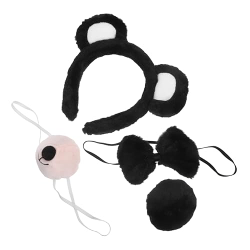 WRITWAA Bären-ohren Haarreif mit Plüschohren Fliege und Leichtes Halloween Kostümzubehör für Erwachsene Passend für Cosplay und Themenpartys WRITWAA Bären-ohren Haarreif mit Plüschohren Fliege und Leichtes Halloween Kostümzubehör für Erwachsene Passend für Cosplay und Themenpartys von WRITWAA