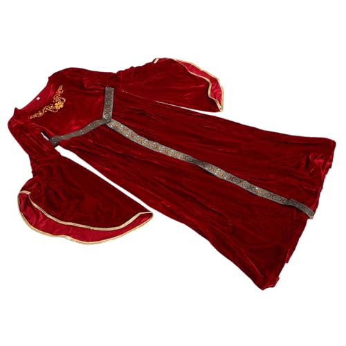 WRITWAA Ballkleid für Bühnenoutfit Requisiten für Bühnenkostüme Halloween-Kleid mit langen Ärmeln Performance-Kostüm für Cosplay-Outfit Performance-Outfit für Satin von WRITWAA