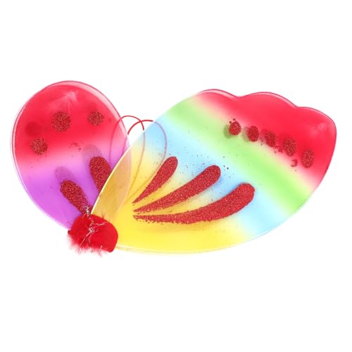 WRITWAA Bunte Schmetterlingsflügel Feenflügel Schmetterlings-Halloween-Kostüme für schmetterlingsflügel kostüm Schmetterlingsohrringe Party-Flügel-Stütze Flügel für Cosplay Nylon von WRITWAA