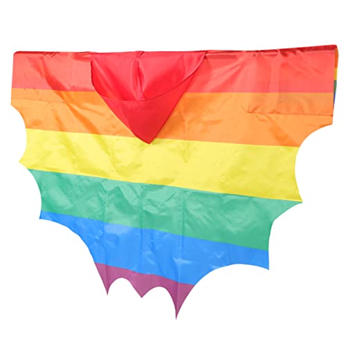 WRITWAA Cape-dekor Kap-flaggen-dekor LGBTQ-Flagge Party Lesbischer Umhang LGBTQ Stolz Umhang Regenbogenumhang LGBT-Flagge Homosexuelle Flagge LGBTQ-kostüme Stolz-Flagge Polyester von WRITWAA