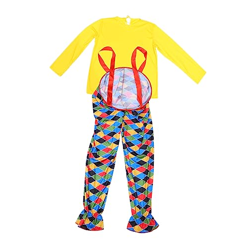 WRITWAA Clown-anzug Cosplay Clownkostüm in Übergröße Halloween- Halloweenkostüm Kostüme Kostüm Zeigen Performance-bekleidung Performance-kostüm Baumwolle von WRITWAA