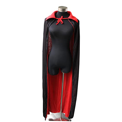 WRITWAA 90 Cm Vampirumhang Doppellagig Schwarz/rot Halloween Stehkragen Cosplay-umhang für Jungen und Mädchen Jungen und Mädchen von WRITWAA