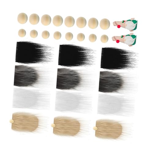 WRITWAA DIY Wichtelbart mit Flauschigem Kunstpelz in Weiß Schwarz Khaki Dunkelgrau Gnom Material mit Holzperlen für Kreative Bastelprojekte und Weihnachtsdeko WRITWAA DIY Wichtelbart mit Flauschigem Kunstpelz in Weiß Schwarz Khaki Dunkelgrau Gnom Material mit Holzperlen für Kreative Bastelprojekte und Weihnachtsdeko von WRITWAA