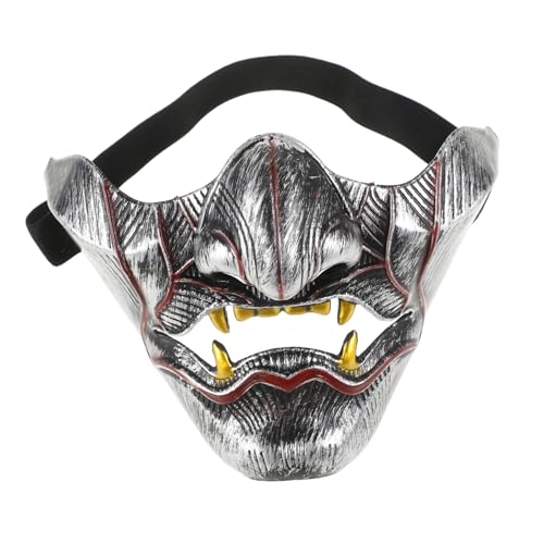 WRITWAA Dämonischer Geisterkrieger Horror-Cosplay-Maske Dämon Cosplay Maske Halloween schreckliche Maske schädel maske goldene maske Karnevalssoldatenmasken Abschlussball Maske Plastik von WRITWAA