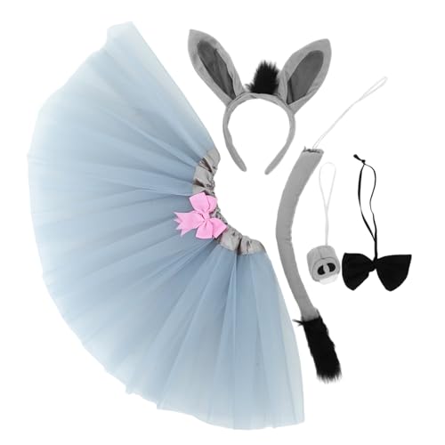 WRITWAA Esel Kostüm Set Teilig mit Haarreif Ohren Nasenprop Fliege Tierkostüm für Fasching Karneval Halloween Kostümparty Bühnenperformance WRITWAA Esel Kostüm Set Teilig mit Haarreif Ohren Nasenprop Fliege Tierkostüm für Fasching Karneval Halloween Kostümparty Bühnenperformance von WRITWAA