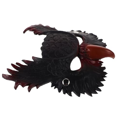 WRITWAA Eulenmaske Tiermasken Unterhaltungsbedarf, Masken Geburtstagsparty Liefert Masken Halloweenkostüm Dekorative Masken Plüsch-tierhaarband Augenmasken Black Plastik von WRITWAA