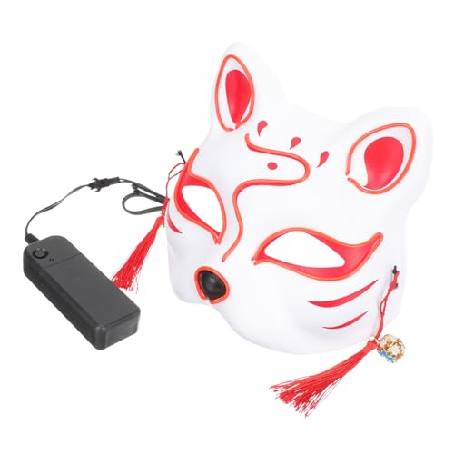 WRITWAA Fuchs Maske halloween costume halloween kleidung costume de halloween Party accessory halloween-masken Maskerade Leistungsmasken Halloween-Party-Masken Tiere Maske Plastik rot von WRITWAA