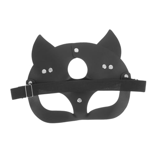 WRITWAA Fuchs Maske halloween masken halloweenmaske tier masken opmasken fox mask Halloween-Cosplay-Maske Maske für Frauen Punk-Maske Partyzubehör Requisite für Partyfotografie Black von WRITWAA