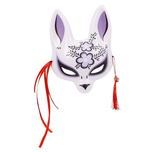 WRITWAA Fuchs-dämonenmaske Led-maske Gesicht Fuchs Kostüm Fuchs Schlicht Japanische Tiermaske Japanischer Fuchs Kostüm Fuchsmaske Für Damen Cosplay-fuchsmaske Maskerade-maske Pvc von WRITWAA