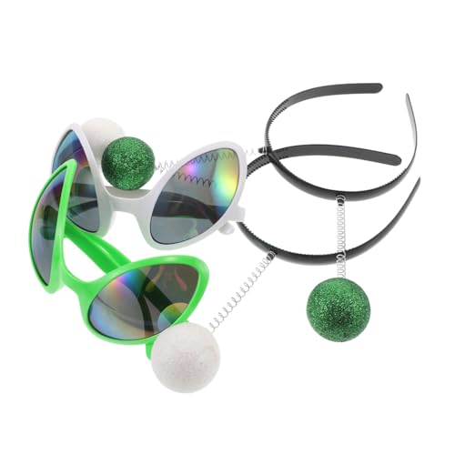 WRITWAA Glitzer Antennen Haarreif mit Außerirdischen Brillen Lustiges Kostümzubehör für Weltraum-mottopartys Bunte Alien-accessoires für Karneval Cosplay und Festliche Feiern WRITWAA Glitzer Antennen Haarreif mit Außerirdischen Brillen Lustiges Kostümzubehör für Weltraum-mottopartys Bunte Alien-accessoires für Karneval Cosplay und Festliche Feiern von WRITWAA