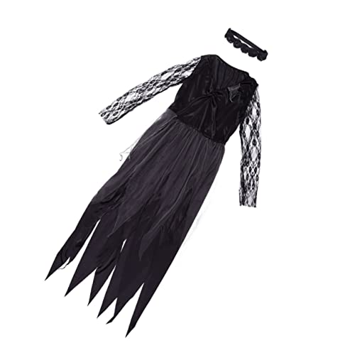 WRITWAA Halloween Gruselige Geisterbraut Kostü Für Damen Vampir Inspiriertes Abendkleid Perfekt Für Halloween Party Und Cosplay Veranstaltungen von WRITWAA