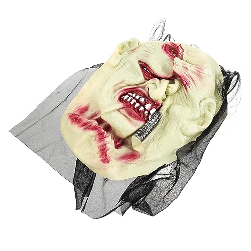 WRITWAA Halloween-Zombie-Gesicht LED-Maske Kostüm unheimlich goldene Maskerademaske Nase halloween masken halloweenmaske Halloween-Gesichtsabdeckung Halloween-Party beängstigend Emulsion von WRITWAA