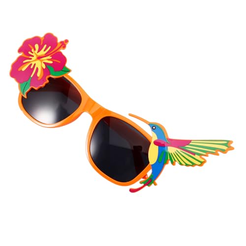 WRITWAA Hawaiianische Brille Hawaiianische Partybrille Dekorative Partygläser Neuartige Partybrille Partyzubehör Lustige Partybrille Lustige Sonnenbrille Tropische Dekorationen Plastik von WRITWAA